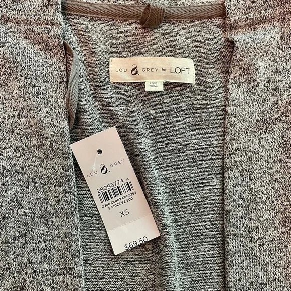 nwt Lou & Grey for LOFT hooded open cardigan - Picture 5 of 9